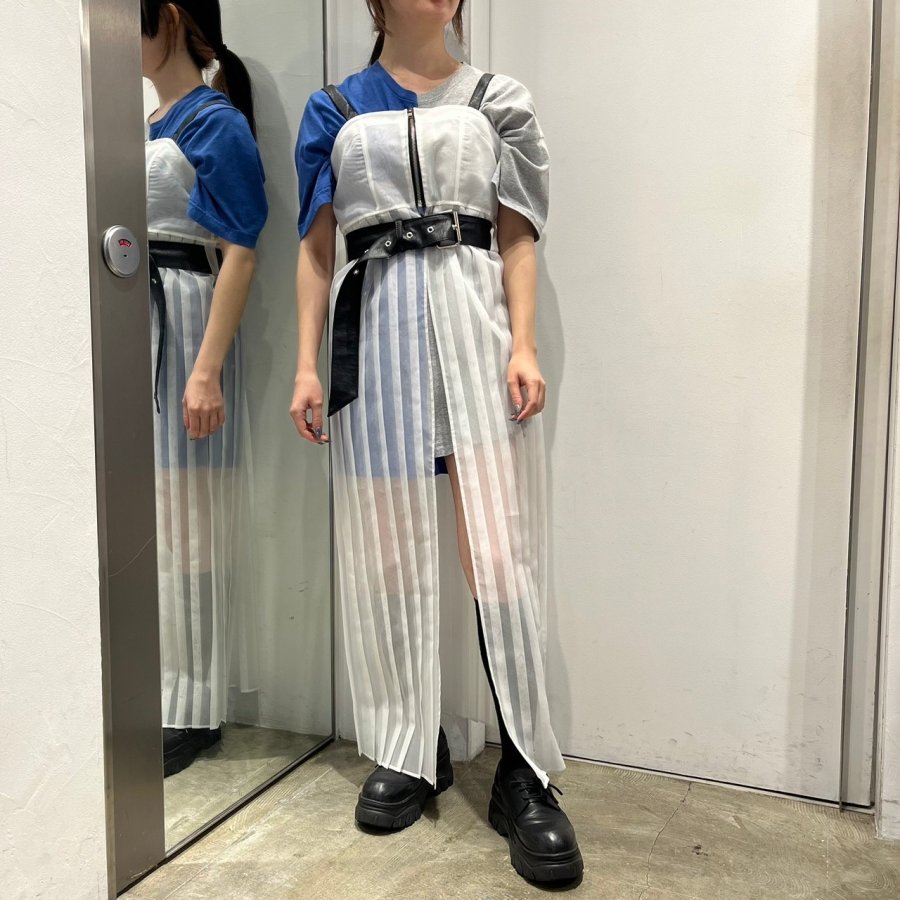 セシルマク whip staff ORGANDY DRESS GRAY tokyo BANK RpE8q